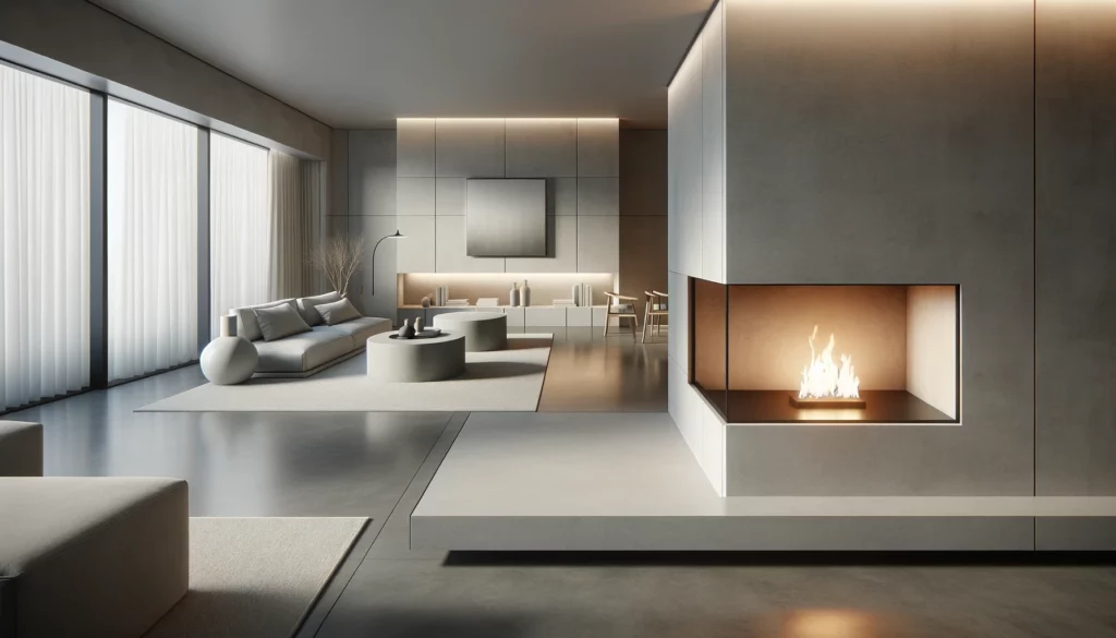 Photo of minimalist fireplace